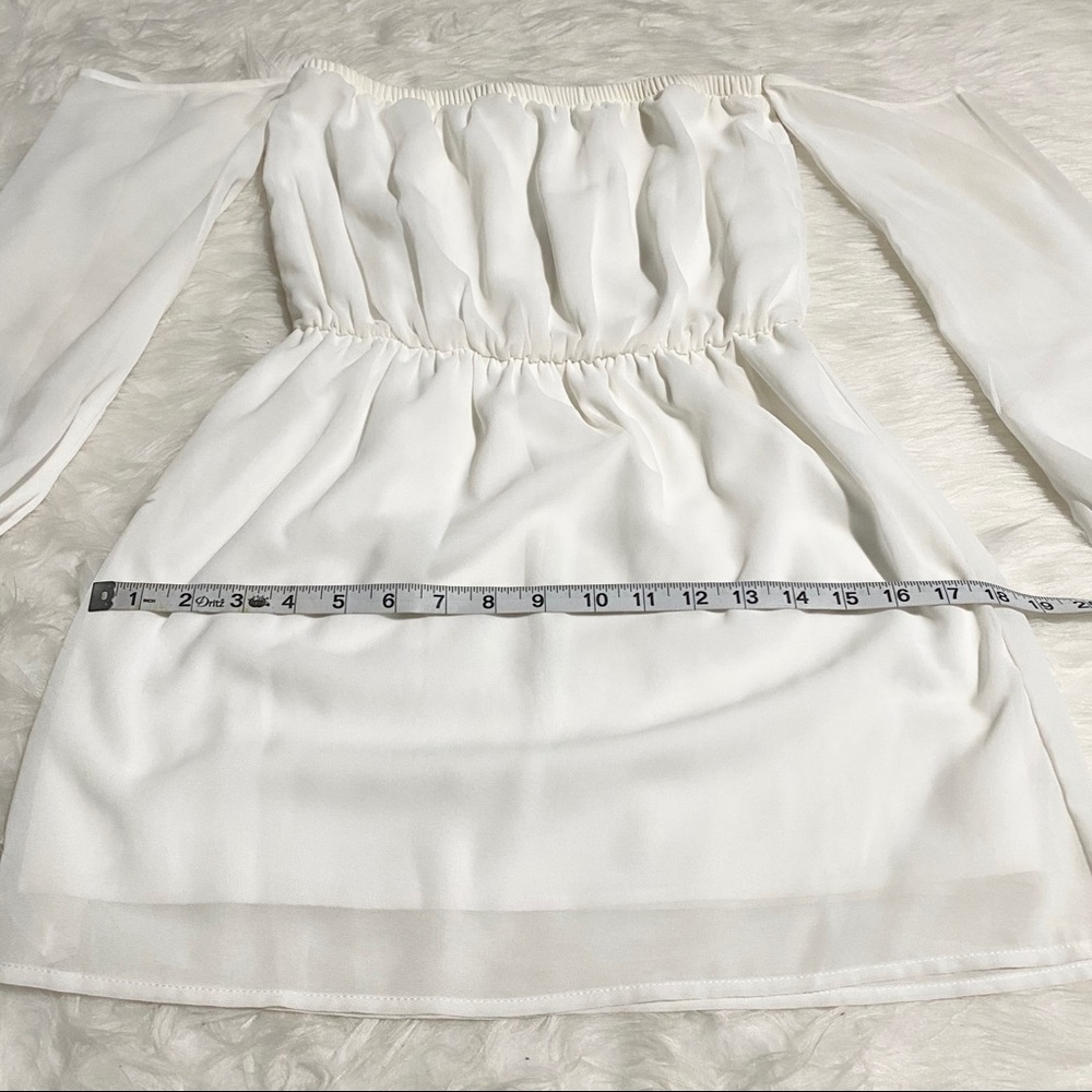 TOBI Off The Shoulder White Mini Dress - Picture 5 of 8